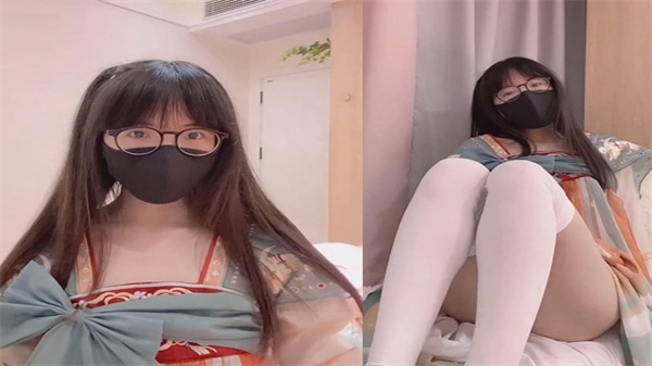 眼镜萌妹高价定制古风可爱猫猫白丝露出嫩嫩的穴_封面图